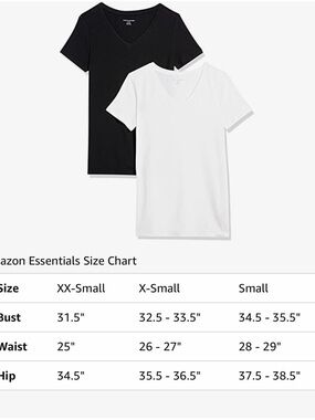 Amazon Essentials White V-Neck Tee